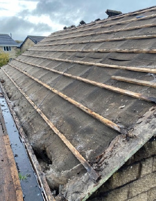 Reliable roofers in Harrogate fixing storm-damaged roof