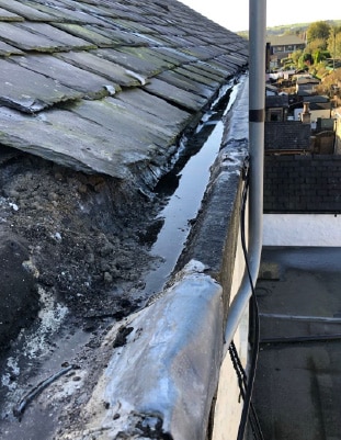 Broken guttering repaired on residential property