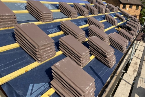 Roof tiles on roof in Harrogate